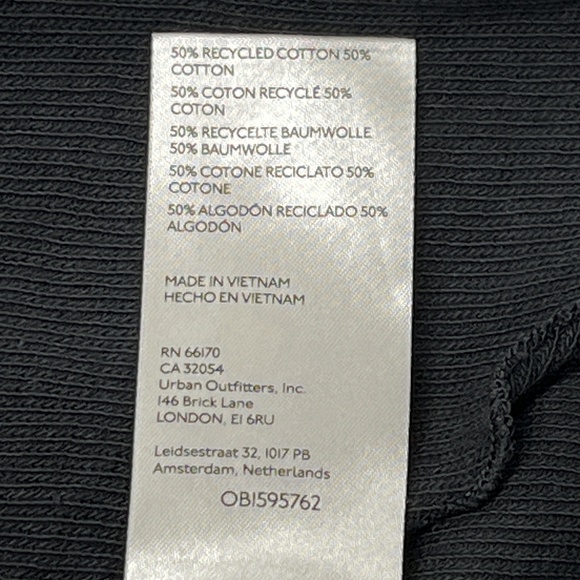 We The Free Black Recycled Cotton Blend Long Sleeve Swing Tunic Top Large - Picture 10 of 10